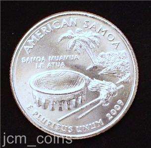 2009 P&D AMERICAN SAMOA Quarter Set, Unc. 2 Coins  