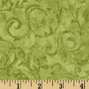  44 Wide Tidings Swirls Lime Fabric By The Yard Arts 