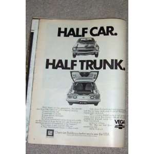 Vintage Ad 1972 Chevrolet Vega (Half Car Half Truck) from May 5, 1972 
