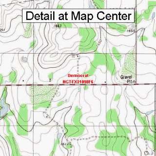  USGS Topographic Quadrangle Map   Democrat, Texas (Folded 
