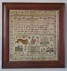 1834 Religious Sampler by Mary Ann Wilkinson