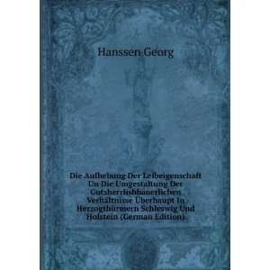   Schleswig Und Holstein (German Edition) Hanssen Georg Books