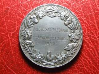   agriculture silver 1955 1st price medal Raoul René Alphonse Bénard