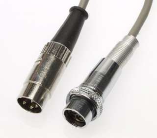 Amphenol 2 Pin Locking Microphone Plug to DIN 4 Pin Plug Connector 