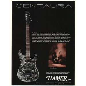  1990 Steve Stevens Hamer Centaura Guitar Print Ad (Music 