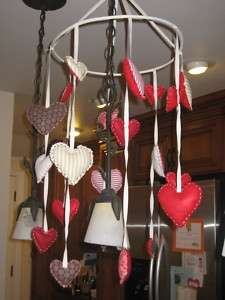 Pottery Barn Kids Valentine Hanging Hearts Mobile New  