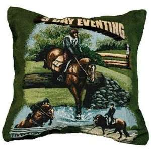  3 Day Eventing Horses Equestrian Decorative Throw Pillow 