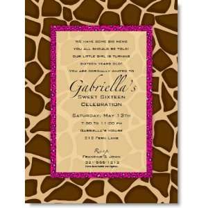  Giraffe Invitations