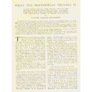  1903 Magazine Article Macedonian Problems Balkans 
