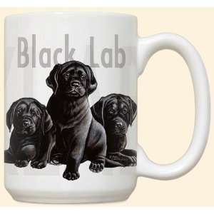  15oz Coffee Mug   Black Lab Puppies 