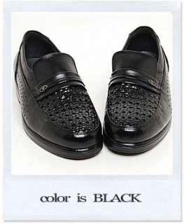 Mens shoes real Leather mesh punching slip on Loafers  