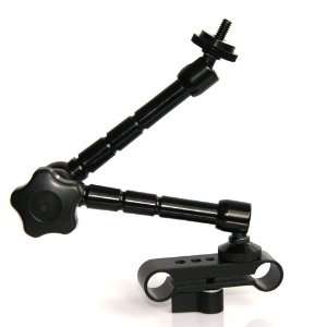 Articulating Magic Arm 11 Inch + Lightweight Rail Block for 15mm Rods 