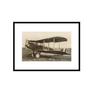  De Havilland Biplane Transportation Pre Matted Poster 