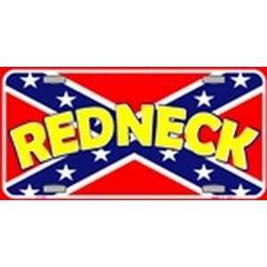  REDNECK ON CONFEDERATE FLAG LICENSE PLATE DIXIE plates tag 