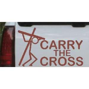  Carry The Cross Christian Car Window Wall Laptop Decal 