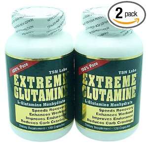  TSN Extreme Glutamine, 500mg, 120 Capsules (Pack of 2 