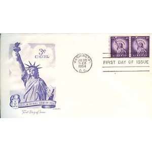 United States First Day Cover Statue of Liberty Issued July 1954 Scott 