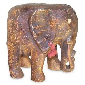  Wood statuette, Elephant Strength