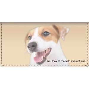  Faithful Friends   Jack Russell Terrier Checkbook Cover 