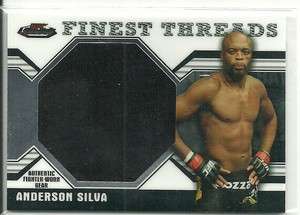   Finest Threads Jumbo Worn Black Shirt Relic Card Anderson Silva  