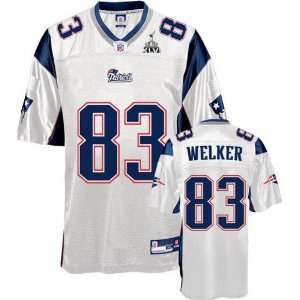 2012 Super Bowl Patriots #83 Welker white jerseys size 48 