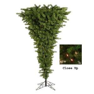  New   9 Pre Lit Green Upside Down Artificial Christmas Tree 