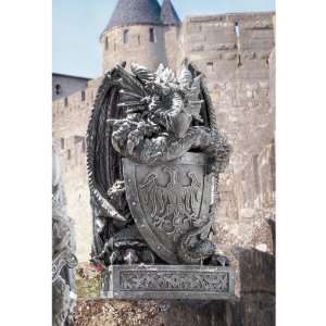   On Sale  Shield, the Arthurian Dragon Statue Patio, Lawn & Garden