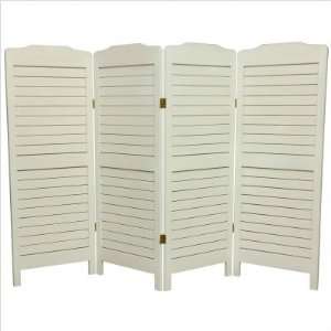   Tall Low Venetian Screen in White Number of Panels 4 