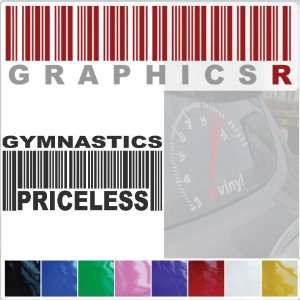 Sticker Decal Graphic   Barcode UPC Priceless Gymnastics Gymnast Vault 