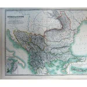  Map Turkey Europe Atlas Crete Constantinople Bulgaria 