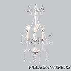 PETITE SHABBY N CHIC WHITE CRYSTALS ROMANTIC CHANDELIER  