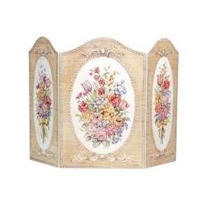   Enterprises Tapestry & Floral Fireplace Screen