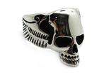gothic biker Devils and Angels Mens ring skull wing stainless steel 