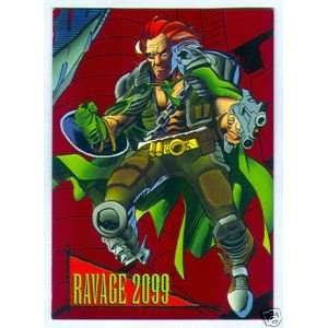 Marvel Universe Series 4 Trading Card Foil Ravage 2099 #3 1993