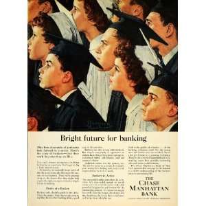  1955 Ad Chase Manhattan Bank Graduation Norman Rockwell 