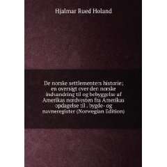     og navneregister (Norwegian Edition) Hjalmar Rued Holand Books