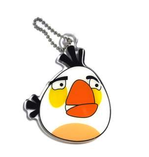 White Angry Birds pendants cartoon Plastic key chain  