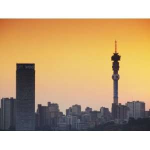 View of Johannesburg Skyline at Sunset, Gauteng, South Africa Premium 