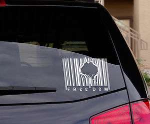   FREEDOM Patriotic Car or Wall Decal Sticker, Top Quality, Made in USA