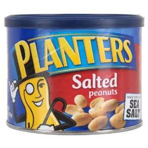 PLANTERS PEANUTS WITH SEA SALT 9.5 OZ CANISTER  Grocery 