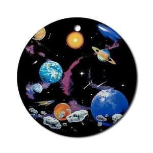    Ornament (Round) Solar System And Asteroids 
