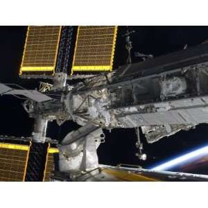 Astronaut Participates in Extravehicular Activity on the International 