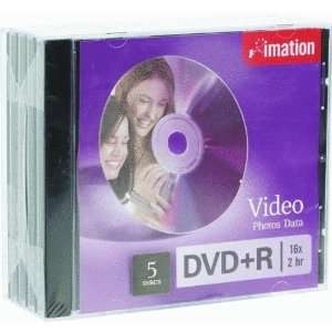  United Stationers IMN17193 5 Pack DVD+R Disc Electronics