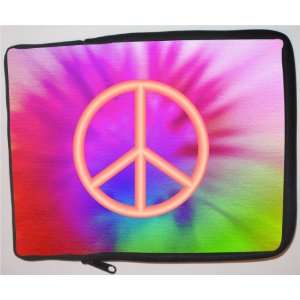  Pink Peace Logo on Color Laptop Sleeve   Note Book sleeve 