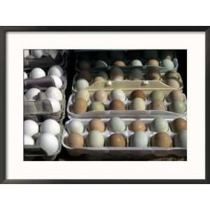 Eggs are on Display at a Farmers Market in Madison, Wisconsin, United 