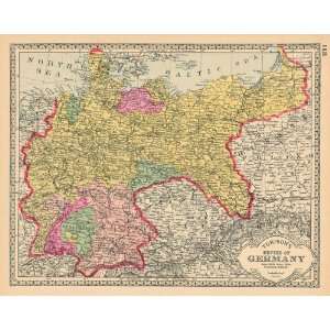  Tunison 1887 Antique Map of Germany