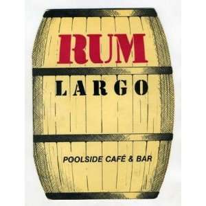  Rum Largo Poolside Cafe Menu Caribe Hilton 1989 