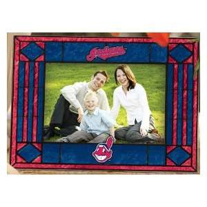  Cleveland Indians Art Glass Horizontal Picture Frame 