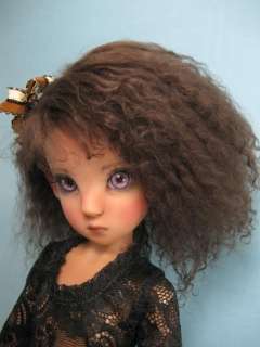 CHOCOLATE BROWN MOHAIR WIG FOR KAYE WIGGS MSD DOLL LAYLA MIKI NYSSA 
