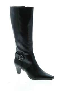 Anne Klein NEW Gam Womens Knee High Boots Black Leather 6.5  